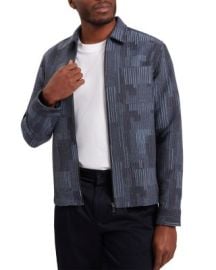Iwojan Quilted Mixed Stripe Overshirt at Bloomingdales