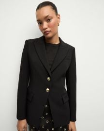 Izara Dickey Jacket in Black Black Blazer at Veronica Beard