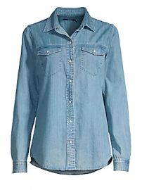 J Brand - Perfect Button-Down Denim Shirt at Saks Fifth Avenue