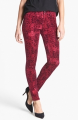 J Brand 815 Mid Rise Print Velveteen Super Skinny Jeans at Nordstrom