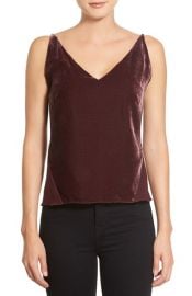 J Brand Lucy Velvet Front Camisole at Nordstrom