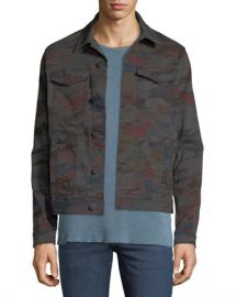 J Brand Men  x27 s Acamar Multicolor Camo Trucker Jacket at Neiman Marcus