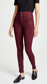 J Brand Natasha Sky High Coated Skinny Jeans at Shopbop