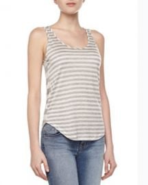 J Brand Ready to Wear Bell Mixed-Stripe Tank Top at Neiman Marcus