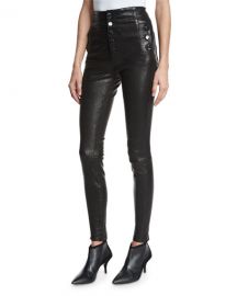 J BrandNatasha Sky High Leather Skinny Pants  Black at Neiman Marcus