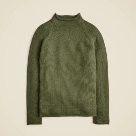 J Crew 1988 Rollneck sweater in Hthr Moss at J. Crew