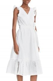 J Crew All Over Eyelet Wrap Midi Dress  Regular  amp  Petite    Nordstrom at Nordstrom