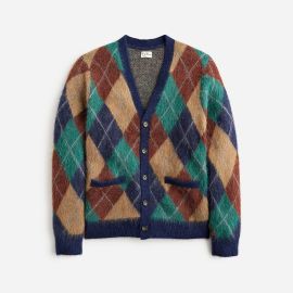 J Crew Alpaca blend argyle cardigan sweater at J. Crew