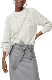 J Crew Azra Cable Knit Pullover  Regular  amp  Plus Size    Nordstrom at Nordstrom