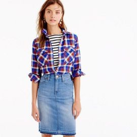 J Crew Boyfriend Shirt in Cerulean Plaid at J. Crew