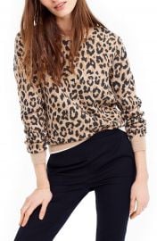 J Crew Cheetah Print Merino Wool Sweatshirt   Nordstrom at Nordstrom