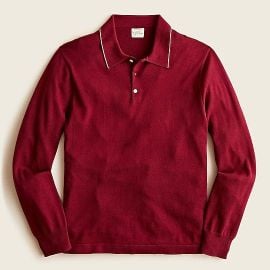 J Crew Cotton silk Tipped collar Sweater at J. Crew