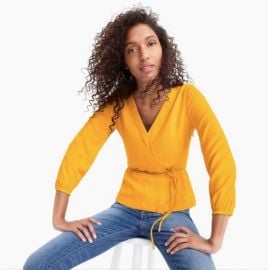 J Crew Crepe Faux Wrap Top at J. Crew