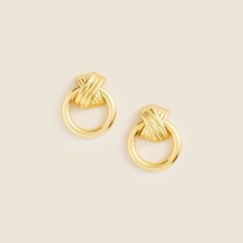 J Crew Crisscross door knocker earrings at J. Crew