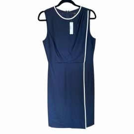 J Crew Dresses Jcrew Navy Blue Wool Shift Dress Knee Length Size 8 New With Tags Work Career Poshmark at Poshmark