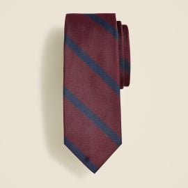 J Crew English silk tie in diagonal stripe at J. Crew