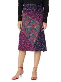 J Crew Floral Midi Wrap Skirt in Purple at Saks Off 5th