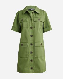 J Crew Gamine shirtdress in stretch twill at J. Crew