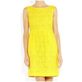 J Crew Lucille Bright Yellow Lace shift Dress Pockets summer day out size 6 eBay at eBay