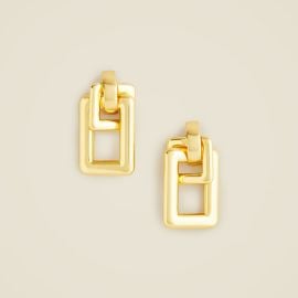 J Crew Oversized double square link earrings at J. Crew