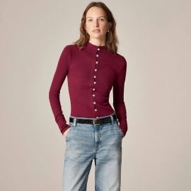 J Crew Perfect Rib Cardigan Top at J. Crew