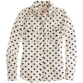 J Crew Polka Dot Button Down at J. Crew