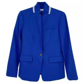 J Crew Regent Blazer Jacket Wool Flannel Slim Royal Blue eBay at eBay