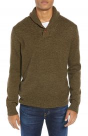 J Crew Rugged Merino Wool Blend Shawl Collar Pullover Sweater at Nordstrom