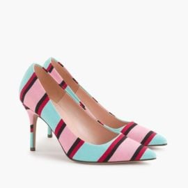 J Crew Shoes J Crew Elsie Pumps Bright Stripe Pink Blue Barbiecore Poshmark at Poshmark