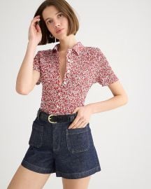 J Crew Smocked button up shirt in Liberty at J. Crew