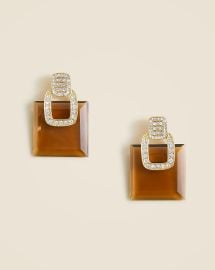 J Crew Square gemstone stud earrings at J. Crew