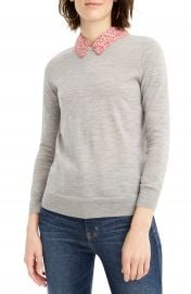 J Crew Tippi Liberty Print Collar Sweater  Regular  amp  Plus Size    Nordstrom at Nordstrom