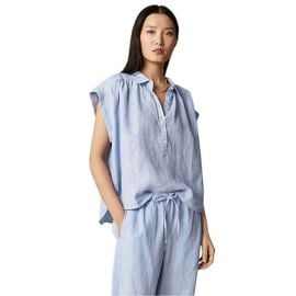 J Crew Tops Jcrew Baird Mcnutt Irish Linen Short Sleeve Buttondown Shirt Blue 0 Linen Xl Poshmark at Poshmark