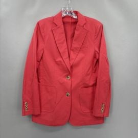 J McLaughlin Jackets amp Coats Jmclaughlin Blazer Womens 4 Coral Pink Two Button Cotton Linen Stretch Tencel Poshmark at Poshmark