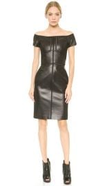 J Mendel Leather Off Shoulder Dress at Shopbop