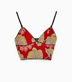 JACQUARD CROPPED TOP at Zara