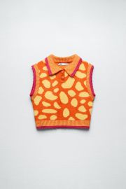 JACQUARD KNIT VEST - only one   United States at Zara