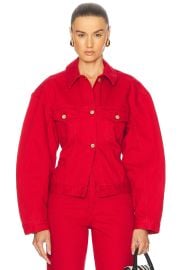 JACQUEMUS La Veste Le de-Nimes in Red FWRD at FWRD