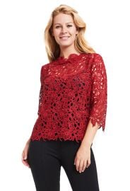 JANE LACE CONFIDENCE PLUS SIZE BLOUSE GRAVITAS at Gravitas