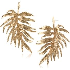 JARDIN Feather Statement Stud Earrings in Gold at Nordstrom Rack at Nordstrom Rack