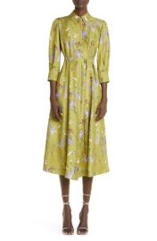 JASON WU Floral Silk Shirtdress at Nordstrom