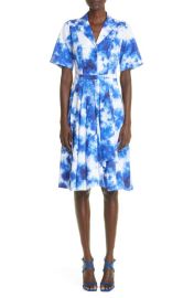 JASON WU Tie Dye Short Sleeve Cotton Shirtdress at Nordstrom