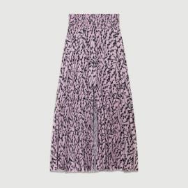 JAVINA Printed pleated skirt at Maje