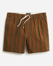 JCrew 6quot Dock Short In Stretch Seersucker For Men at J. Crew