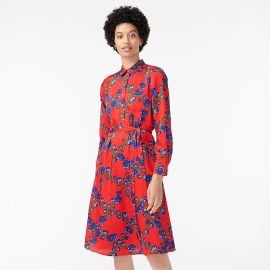 JCrew A-line Shirtdress In Lattice Floral For Women at J. Crew