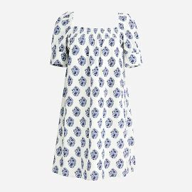 JCrew Afternoon Dress In Gathered Floral Block Print For Women at J. Crew