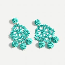 JCrew Beaded Crochet Statement Earrings For Women at J. Crew