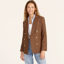 JCrew Bristol Blazer In Hazelnut English Wool Herringbone For Women at J. Crew