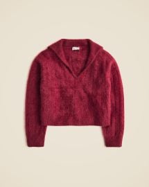 JCrew Brushed Cashmere Sailor-collar Sweater For Women at J. Crew