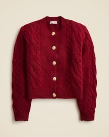 JCrew Cable-knit Cardigan Sweater For Women at J. Crew